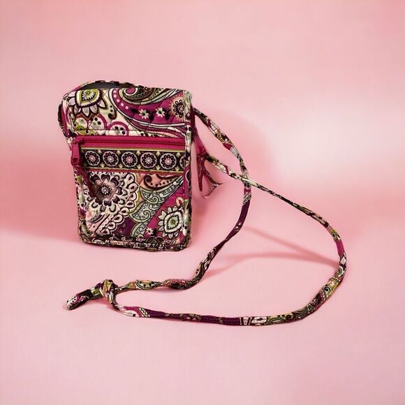 Vera Bradley Handbags - Beautiful Vera Bradley Mini Hipster Crossbody Purse Paisley Pink Very Berry Good